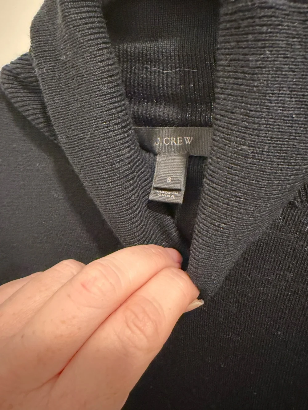 J.Crew Black Merino Wool Turtleneck Sweater Size Small Classic Lightweight